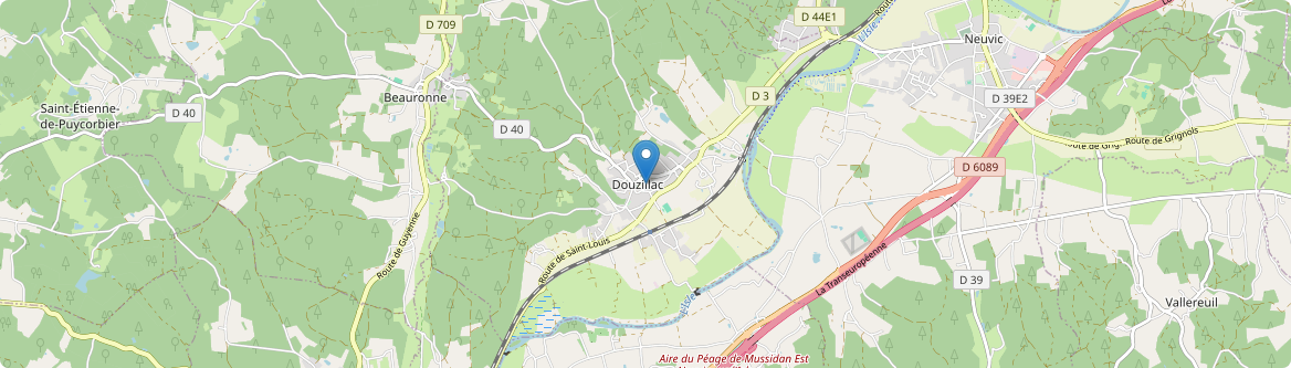 Douzillac - Carte