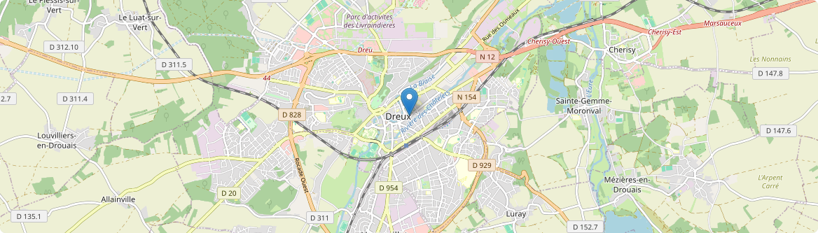 Dreux - Carte