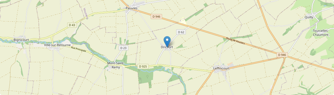 Dricourt - Carte