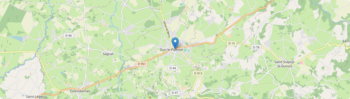 Dun-le-Palestel - Carte