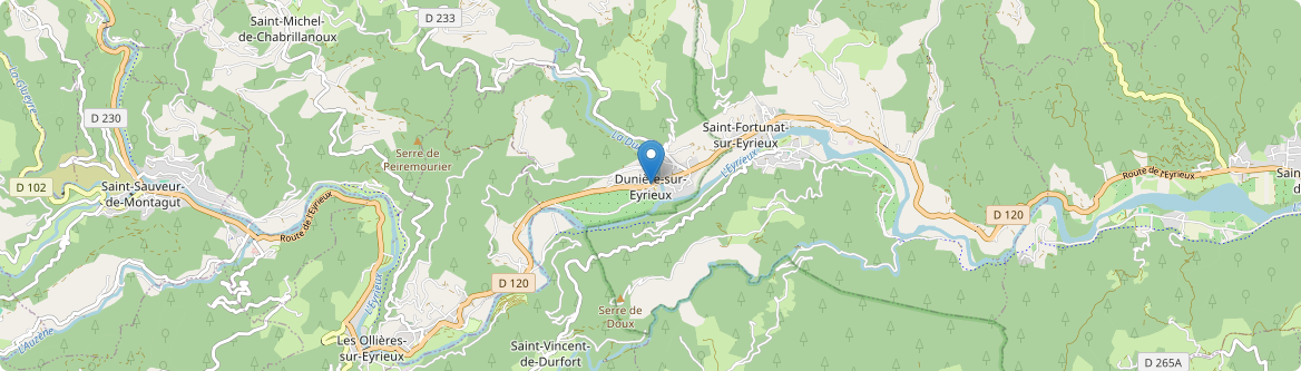 Dunière-sur-Eyrieux - Carte