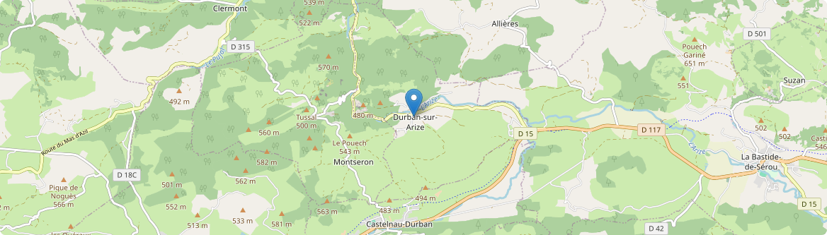 Durban-sur-Arize - Carte