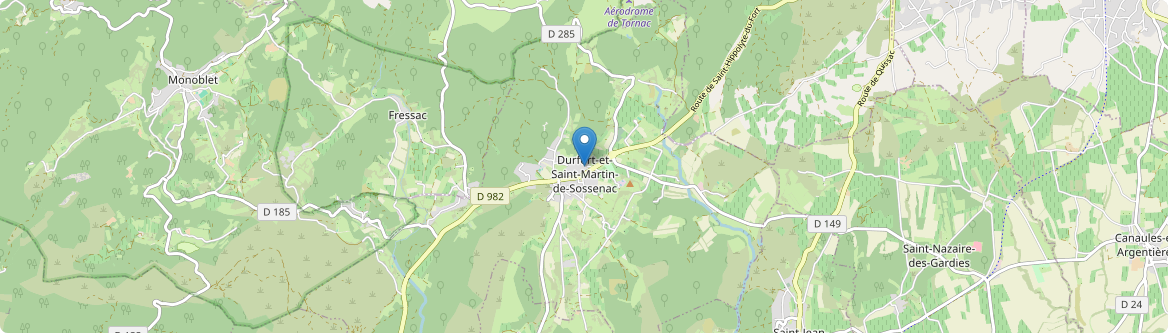 Durfort-et-Saint-Martin-de-Sossenac - Carte