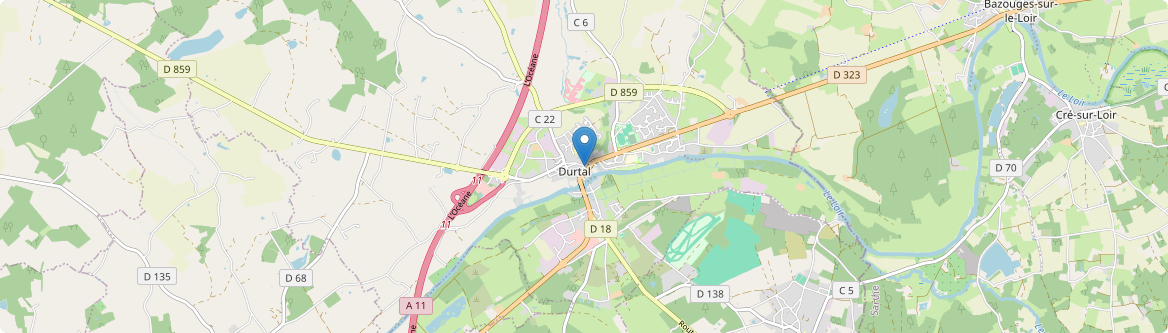 Durtal - Carte