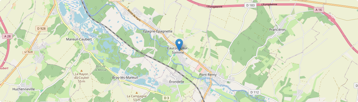 Eaucourt-sur-Somme - Carte