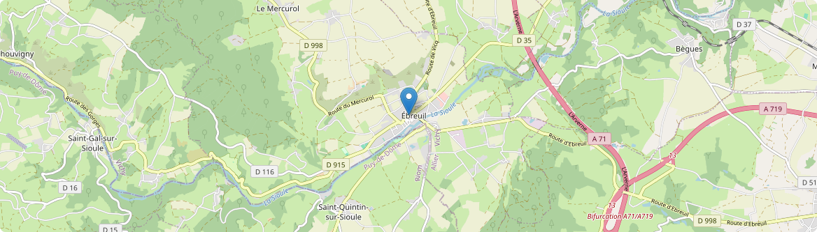 Ébreuil - Carte