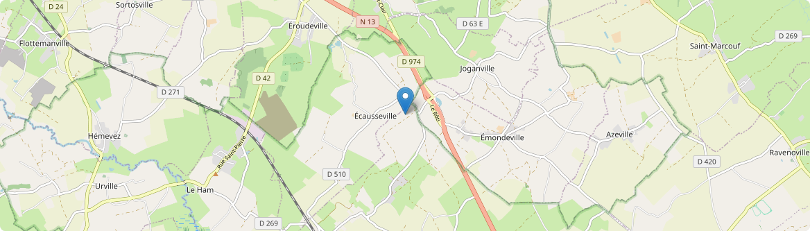 Écausseville - Carte