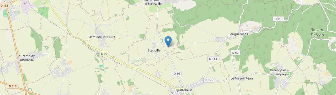 Écauville - Carte
