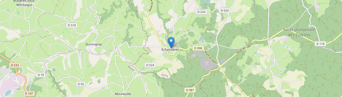 Échassières - Carte