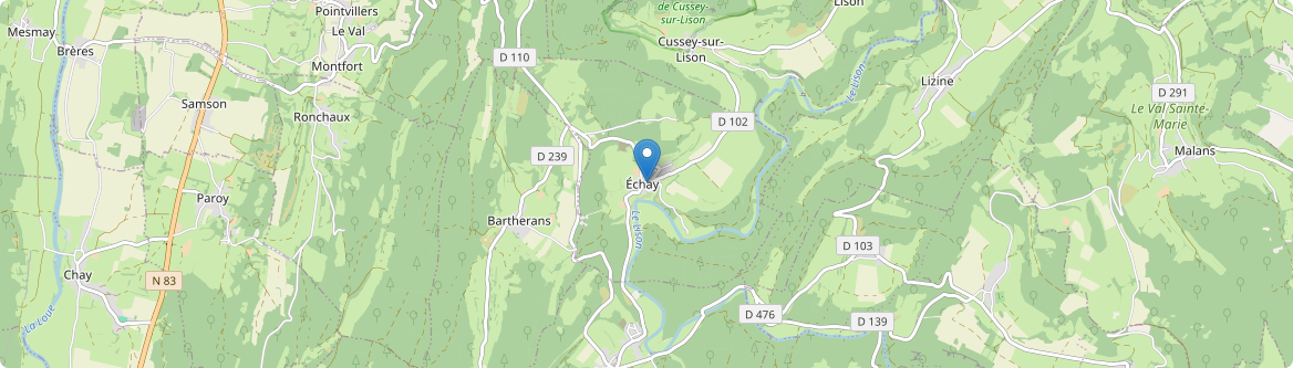 Échay - Carte