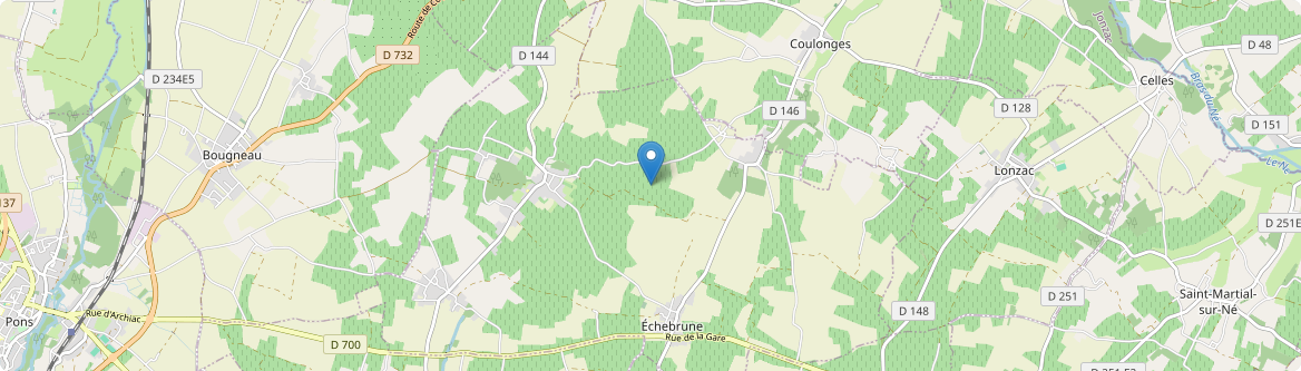 Échebrune - Carte