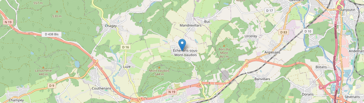 Échenans-sous-Mont-Vaudois - Carte