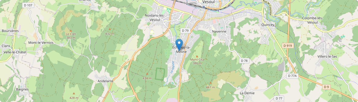 Échenoz-la-Méline - Carte