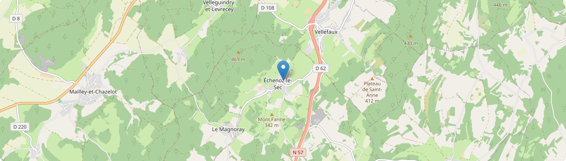 Échenoz-le-Sec - Carte