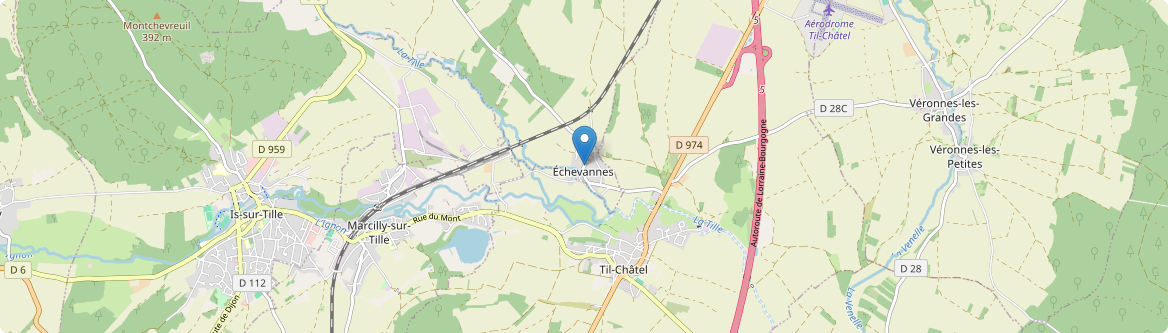 Échevannes - Carte