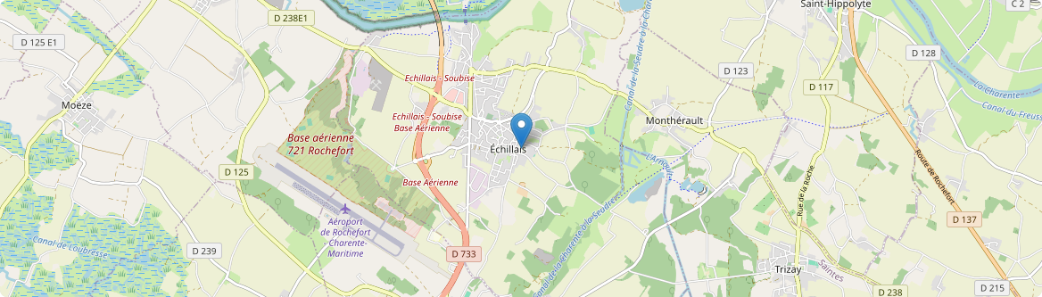 Échillais - Carte