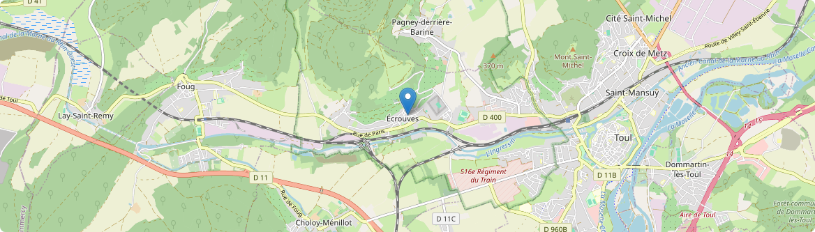 Écrouves - Carte
