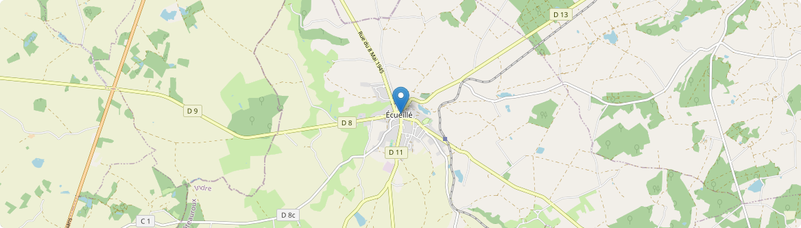Écueillé - Carte