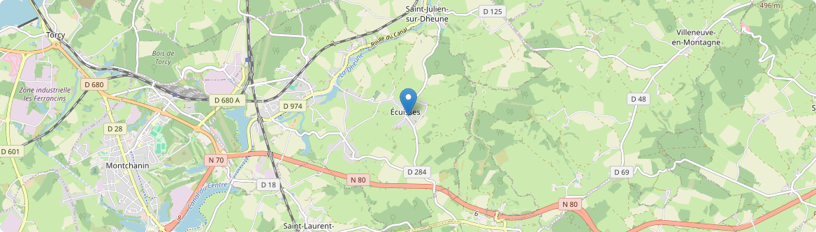 Écuisses - Carte