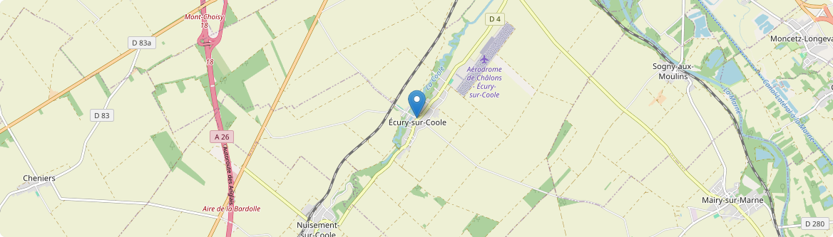 Écury-sur-Coole - Carte