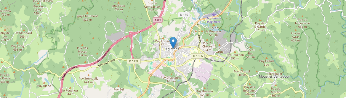 Égletons - Carte