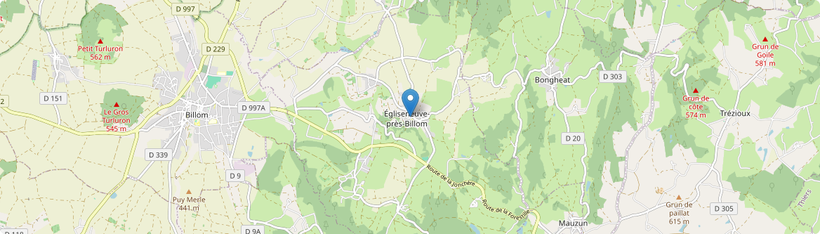 Égliseneuve-près-Billom - Carte