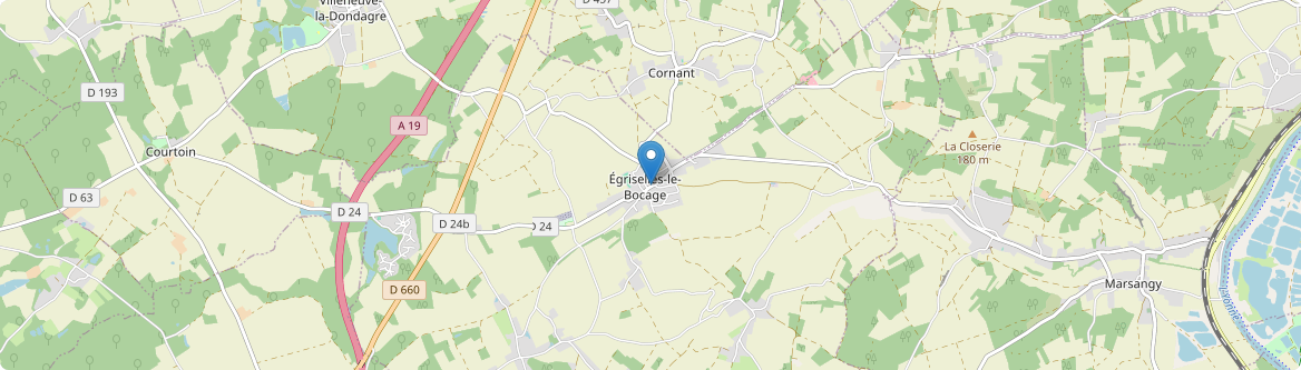 Égriselles-le-Bocage - Carte