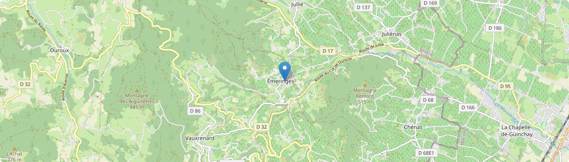 Émeringes - Carte
