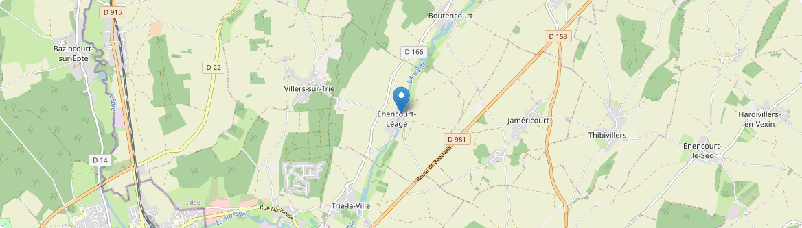Énencourt-Léage - Carte