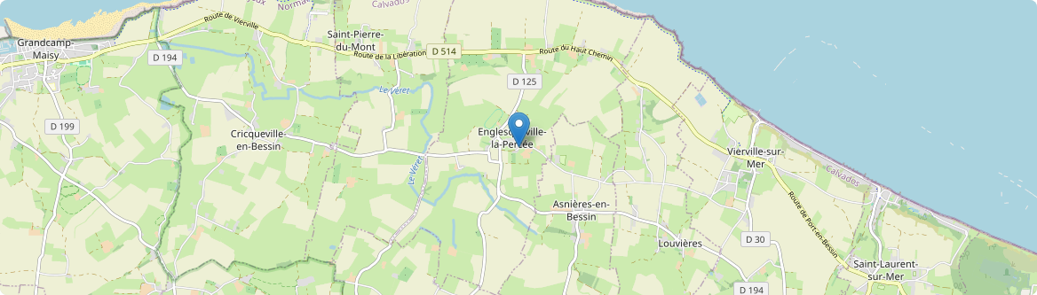 Englesqueville-la-Percée - Carte