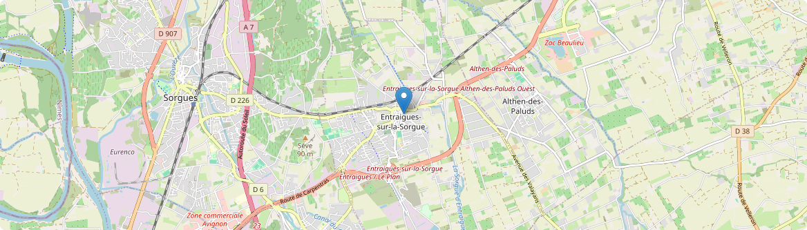 Entraigues-sur-la-Sorgue - Carte