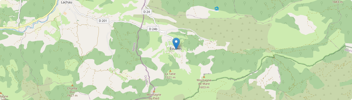 Éourres - Carte