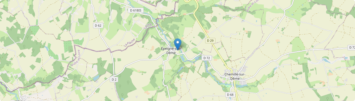 Épeigné-sur-Dême - Carte