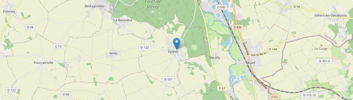 Épieds - Carte