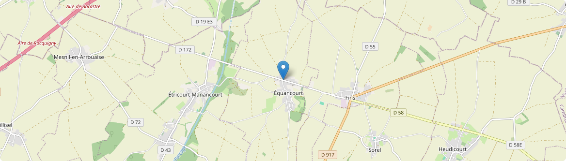 Équancourt - Carte