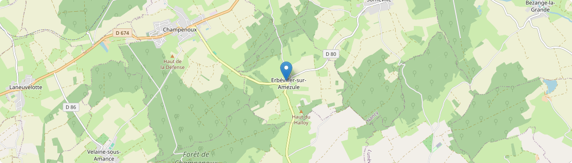 Erbéviller-sur-Amezule - Carte