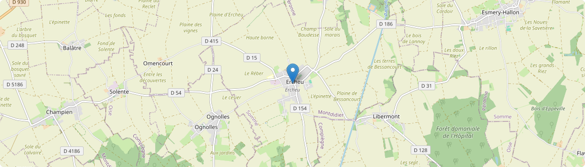 Ercheu - Carte