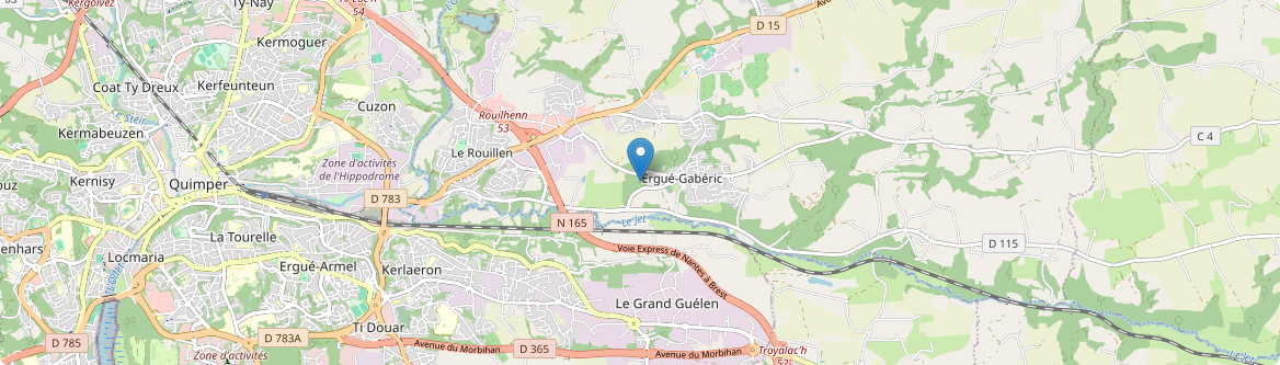 Ergué-Gabéric - Carte