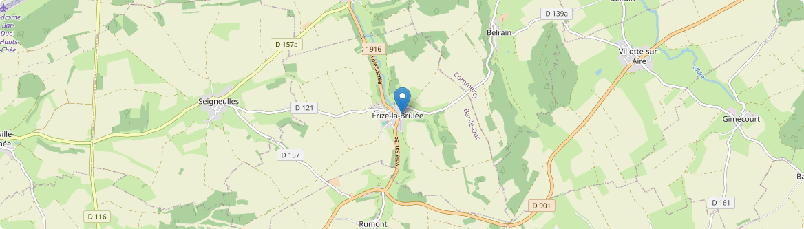 Érize-la-Brûlée - Carte