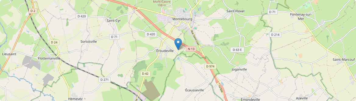 Éroudeville - Carte