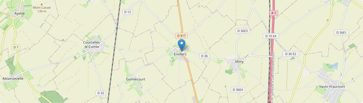 Ervillers - Carte