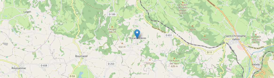 Escandolières - Carte