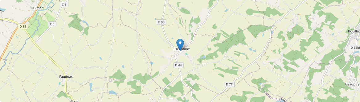 Escazeaux - Carte
