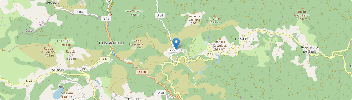 Escouloubre - Carte