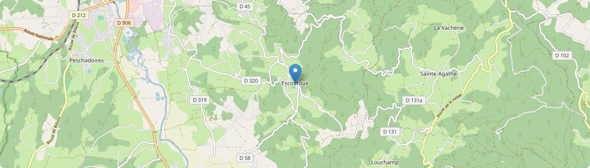 Escoutoux - Carte