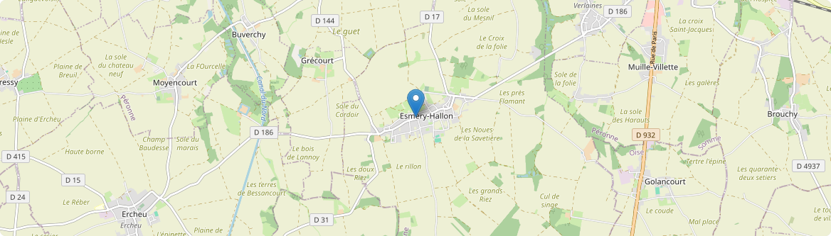 Esmery-Hallon - Carte
