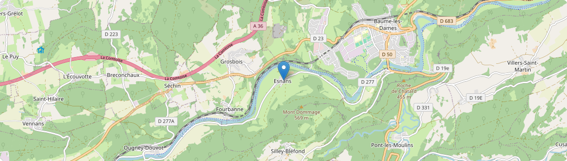 Esnans - Carte