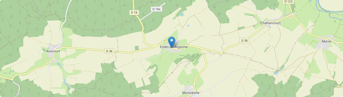 Esnes-en-Argonne - Carte
