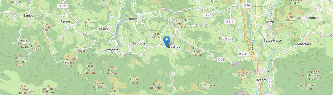 Esparros - Carte