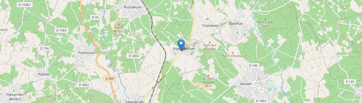 Espondeilhan - Carte
